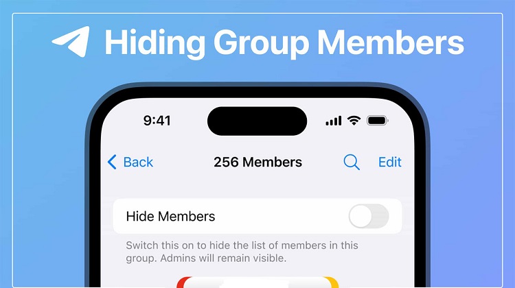 دیده نشدن اعضای گروه در تلگرام