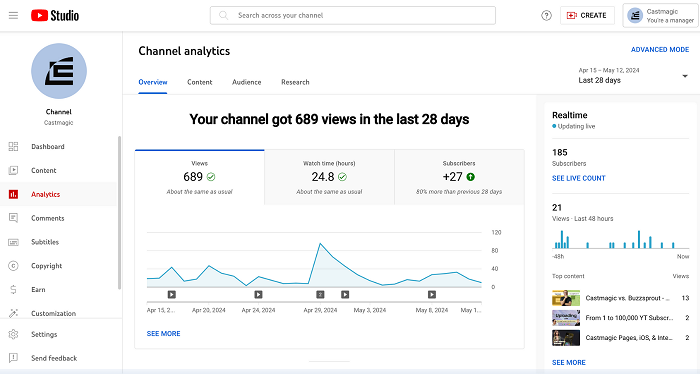 ورود به سایت یوتیوب استودیو