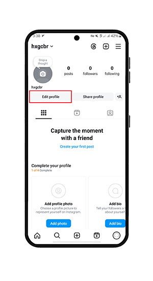 ادیت پروفایل در حساب اینستاگرام 