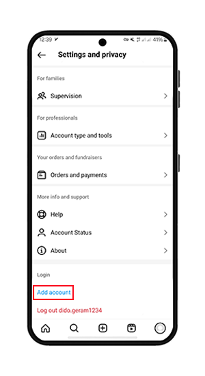 اضافه کردن اکانت دوم اینستاگرام
