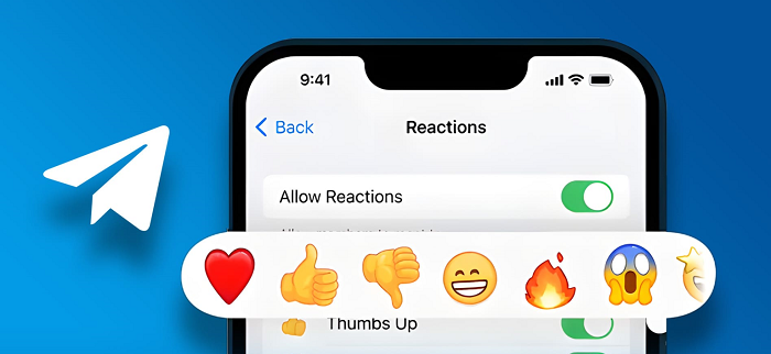 ری اکشن تلگرام