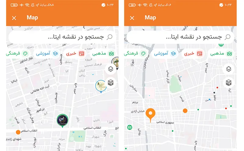 ثبت کانال در نقشه ایتا
