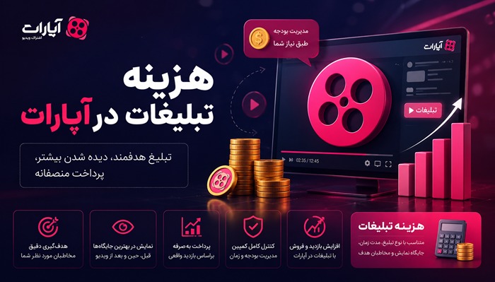 هزینه تبلیغات در آپارات